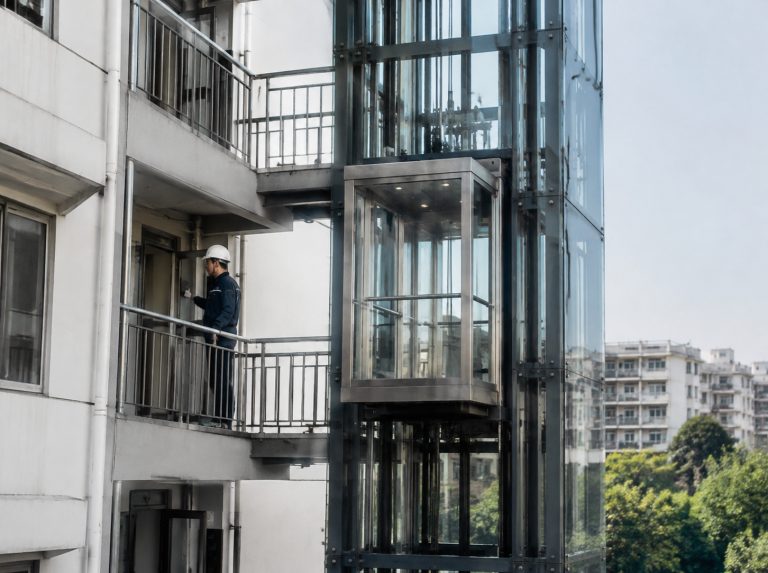 泉州旧楼加建观光电梯